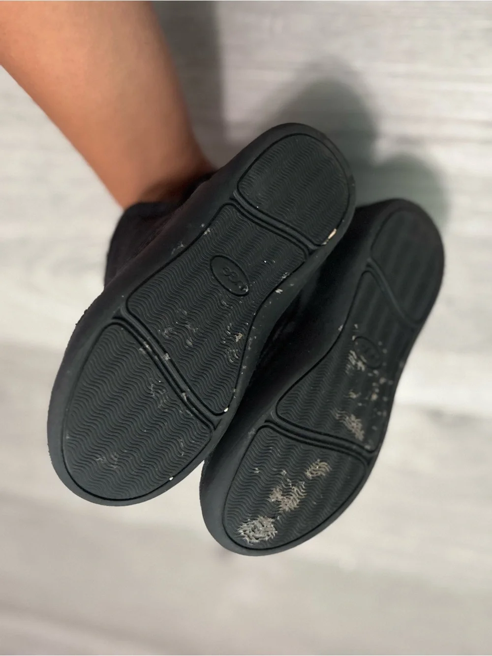 UGG Kids Black Quilted Slip-On Booties